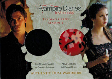 Vampire Diaries Season 4 Costume Wardrobe Card DM2 Ian Somerhalder & Nina Dobrev