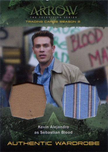 Arrow Season 2 Dual Costume Card DM3 Kevin Alejandro as Sebastian Blood