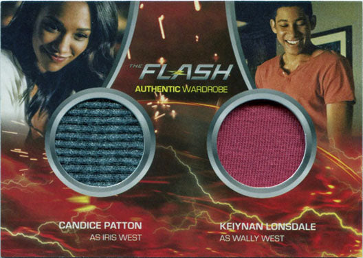 Flash Season 2 Costume Wardrobe Card DM4 Candice Patton and Keiynan Lonsdale