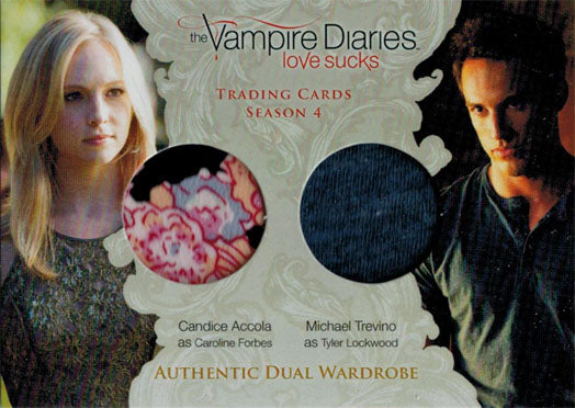 Vampire Diaries Season 4 Costume Wardrobe Card DM6 Candice Accola & Trevino