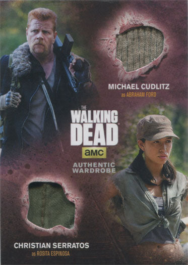 Walking Dead Season 4 Part 2 Wardrobe Card DM8 Michael Cudlitz Christian Serrato