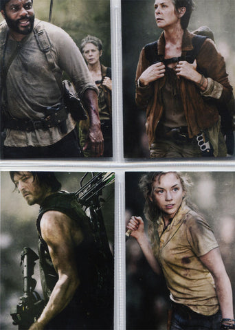 Walking Dead Season 4 Part 1 Posters Complete 4 Chase Card Set D1 to D4