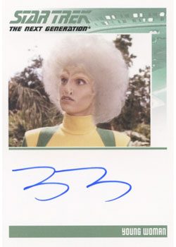 Star Trek TNG Heroes & Villains Autograph Card Tracey D Arcy as Young Woman
