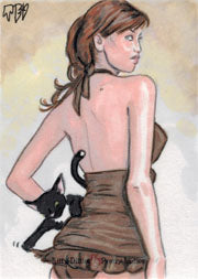 Kitty Ditties & Pretty Ladies Sketch Card by Ted Dastick v1