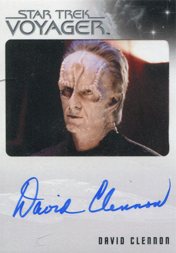 Star Trek Voyager Heroes & Villains Autograph Card David Clennon as Crell Moset
