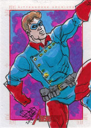 Marvel Greatest Heroes 2012 Sketch Card by Jay David Lee of Bucky