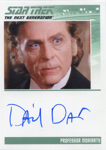 Star Trek TNG Portfolio Prints S1 Autograph Card Daniel Davis as Moriarty