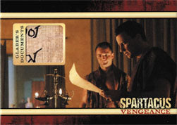 Spartacus Vengeance 2013 Relic Prop Card Glabers Documents