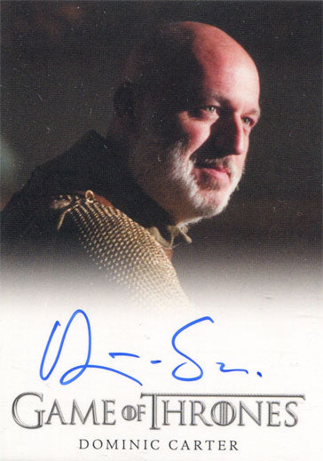 Game of Thrones Season 4 Autograph Card Dominic Carter as Janos Slynt