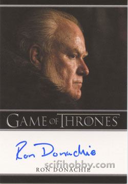 Game of Thrones Season Three Autograph Card Ron Donachie as Ser Rodrik Cassel