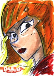 Mixtape 5finity Pulp Girls Sketch Card by Rashad Doucet