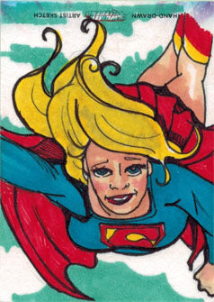DC Comics Women of Legend Sketch Card by Kimberly Dunaway of Supergirl