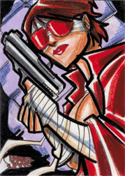 Painkiller Jane 5finity JAM 2011 Sketch Card by Michael Duron