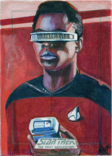 Star Trek TNG Portfolio Prints S2 Sketch Card by Marcia Dye by Geordi La Forge