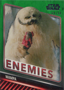 Star Wars Skywalker Saga Enemies Green Parallel Chase Card E-5 Wampa 68/99