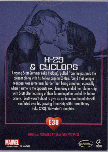 Marvel Dangerous Divas Series Two Case Topper Card E38 Cyclops/X23