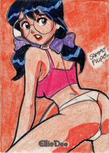 Cherry and Friends Ellie Dee Sketch Card by Sammo Filipo