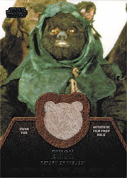 Topps 2013 Star Wars Return Of The Jedi Relic Card ER-8 Ewok Fur