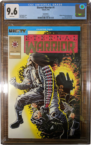 Eternal Warrior #1 (1992) Gold Embossed Variant Graded CGC 9.6