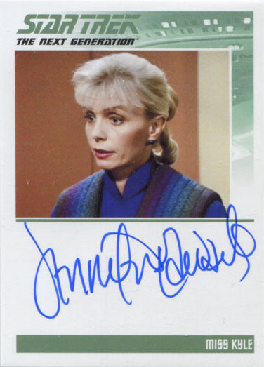 Star Trek TNG Portfolio Prints S1 Autograph Card Jennifer Edwards as Miss Kyle