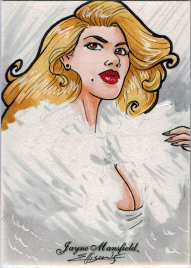 Classic Hollywood Starlets Jayne Mansfield 5finity Sketch Card Danielle Ellison