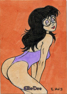 Cherry and Friends Ellie Dee Sketch Card by Eric Van Elslande
