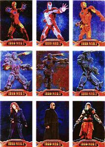Iron Man 2 Movie Embossed Armor Complete 9 Card Foil Chase Set AC1 to AC9