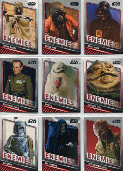 Star Wars Skywalker Saga Enemies Complete 10 Card Set E-1 to E-10