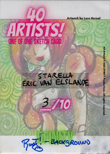 5finity 2022 40 Artists! Sketch Card Eric Van Elslande