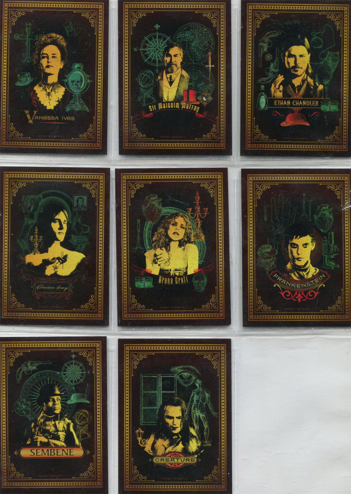 Penny Dreadful Season 1 Etching Chase Complete 8 Card Set E1 to E9