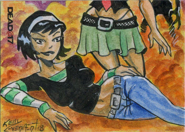 Dead@17 5finity Series 2 15th Anniversary Sketch Card by Kelly Everaert
