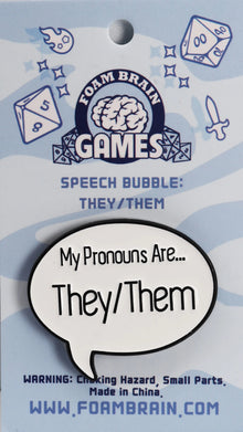 Speech Bubble Pin: They/Them Pronouns