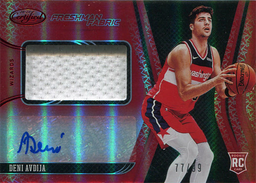 Panini Certified Basketball 2020-21 Freshman Fabric Auto Card FF-AVD Deni Avdija