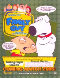 Family Guy Season 2 Trading Card Sell Sheet
