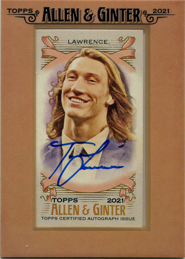 Topps Allen & Ginter 2021 Framed Mini Autograph Card FMA-TL Trevor Lawrence