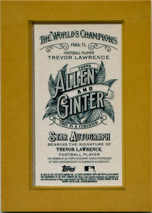 Topps Allen & Ginter 2021 Framed Mini Autograph Card FMA-TL Trevor Lawrence