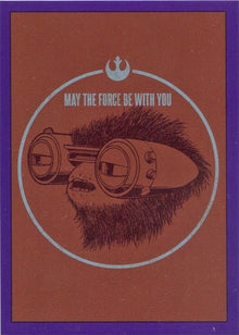 Star Wars Rise Skywalker May Force Be With You Purple Parallel Card FWY-4 74/199