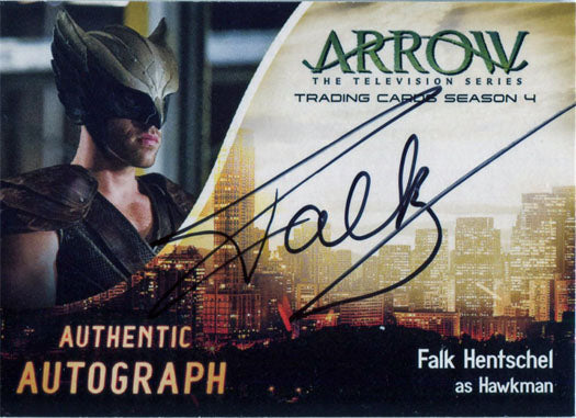 Arrow Season 4 Autograph Card FH2 Falk Hentschel as Hawkman