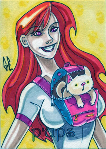 DH 2017 5finity Pups Pups: Pin-ups & Puppies Sketch Card by Glen Fernandez