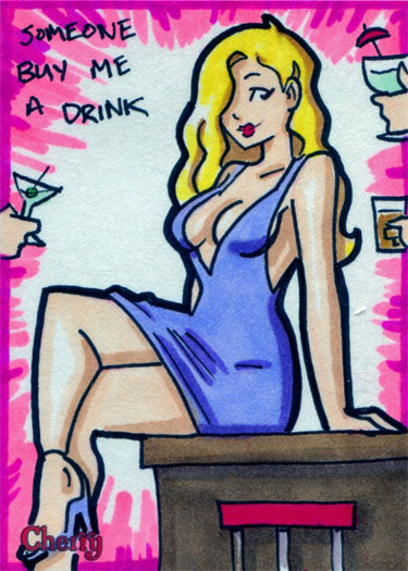 Cherry Series 3 Sketch Card by Andrew Fielder