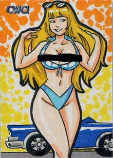 Car Wash Craziness Nude Edition 5finity 2019 Andrew Fielder Sketch Card V1