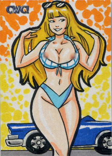 Car Wash Craziness Nude Edition 5finity 2019 Andrew Fielder Sketch Card V1