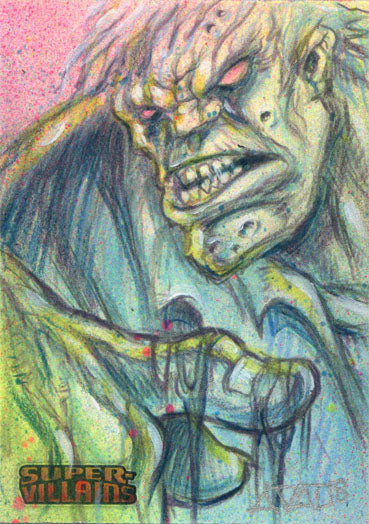 DC Comics Super-Villains Sketch Card by Mark Finneral of Solomon Grundy
