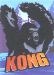 King Kong Movie Complete 5 Card Flocked Chase Card Set