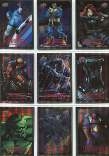 Marvel Dossier Confidential Complete 55 Card Foil Parallel Chase Set