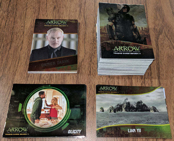 Arrow Season 4 Complete Silver Foil Board Master 72 Card Set & 27 Chase Cards