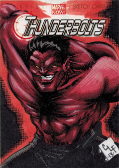 Marvel Now! 2014 Sketch Card by Chris Foreman of Red Hulk