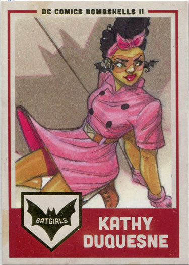 DC Bombshells 2 II Gold Deco Foil Batgirls Chase Card G7 Kathy Duquesne