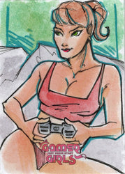 2023 5finity Gamer Girls Sketch Card Barush Merling V2