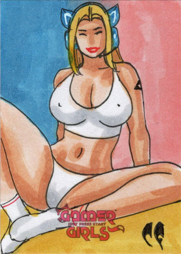 2023 5finity Gamer Girls Sketch Card Chris Foulkes